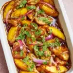 Roasted Peach BBQ Chicken Bake Recipe