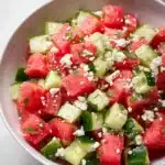 Watermelon Salad with Cucumber and Feta Recipe