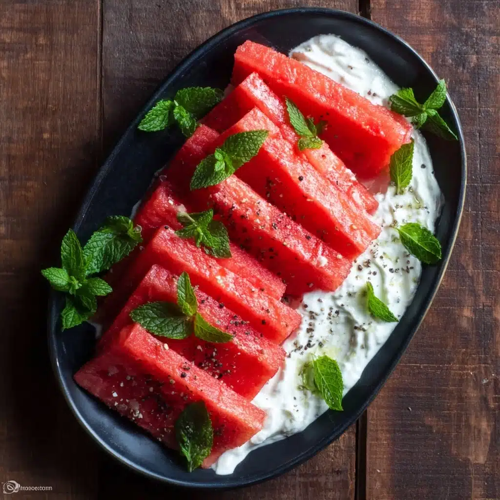 Marinated Watermelon Salad with Whipped Feta Dip Recipe - Recipe Image