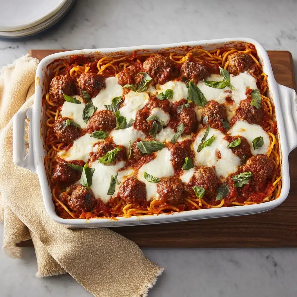 Baked Spaghetti and Meatballs Recipe - Recipe Image