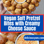 Soft Pretzel Bites with Vegan Cheese Sauce Recipe