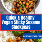 Vegan Sticky Sesame Chickpeas Recipe