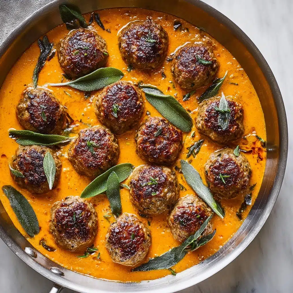 Turkey Meatballs in Pumpkin Sage Sauce Recipe - Recipe Image