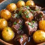 Garlic Butter Beef Bites with Potatoes Recipe