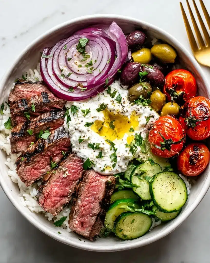 Mediterranean Steak Bowl Recipe