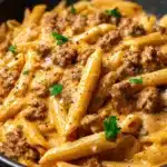 High Protein Creamy Beef Pasta Recipe