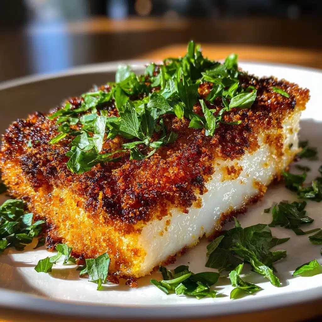 Garlic Parmesan Crusted Halibut: 15-Minute Baked Perfection Recipe - Recipe Image