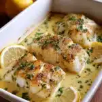 Baked Cod in Coconut Lemon Cream Sauce Recipe