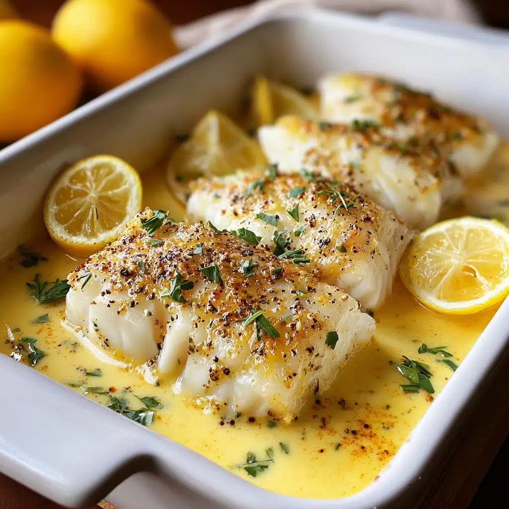 Baked Cod in Coconut Lemon Cream Sauce Recipe - Recipe Image
