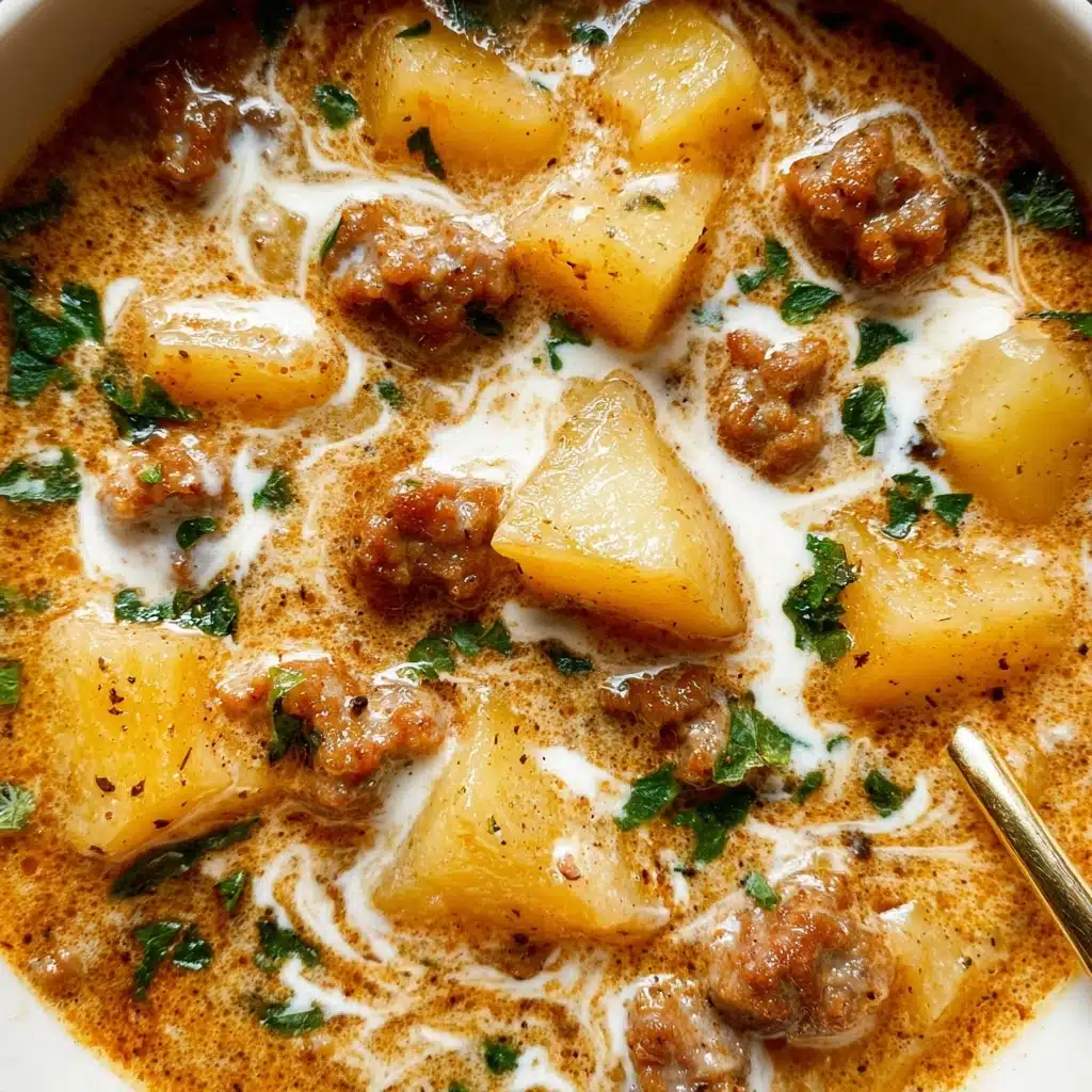 Cheesy Beef and Potato Soup Recipe - Recipe Image