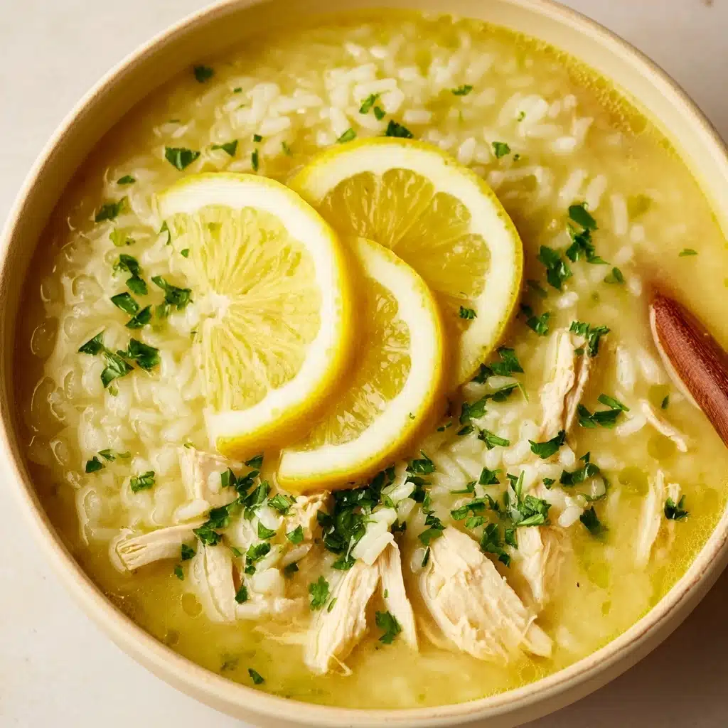 Greek Lemon Chicken Soup Avgolemono Recipe - Recipe Image