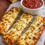 KETO Cheesy Garlic “Breadsticks” (4 Ingredients) Recipe