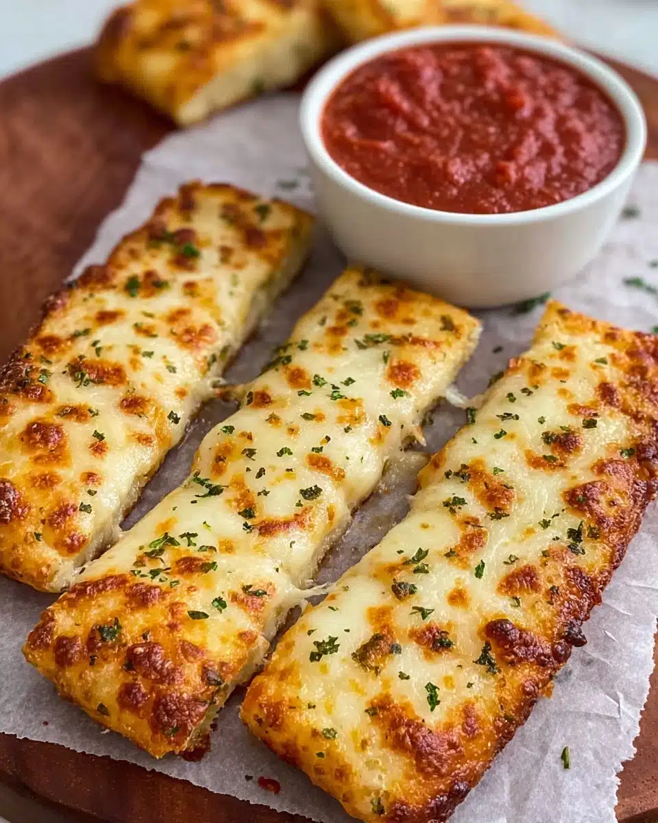 KETO Cheesy Garlic “Breadsticks” (4 Ingredients) Recipe