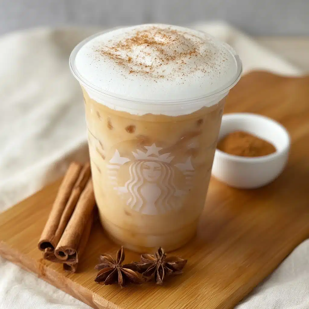 Iced Chai Tea Latte with Vanilla Sweet Cream Cold Foam Recipe - Recipe Image