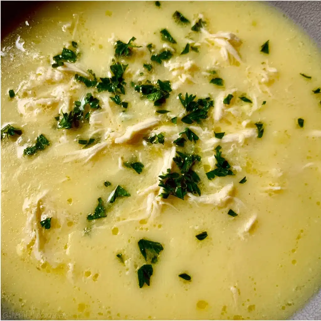 Creamy Lemon Chicken and Rice Soup Recipe - Recipe Image
