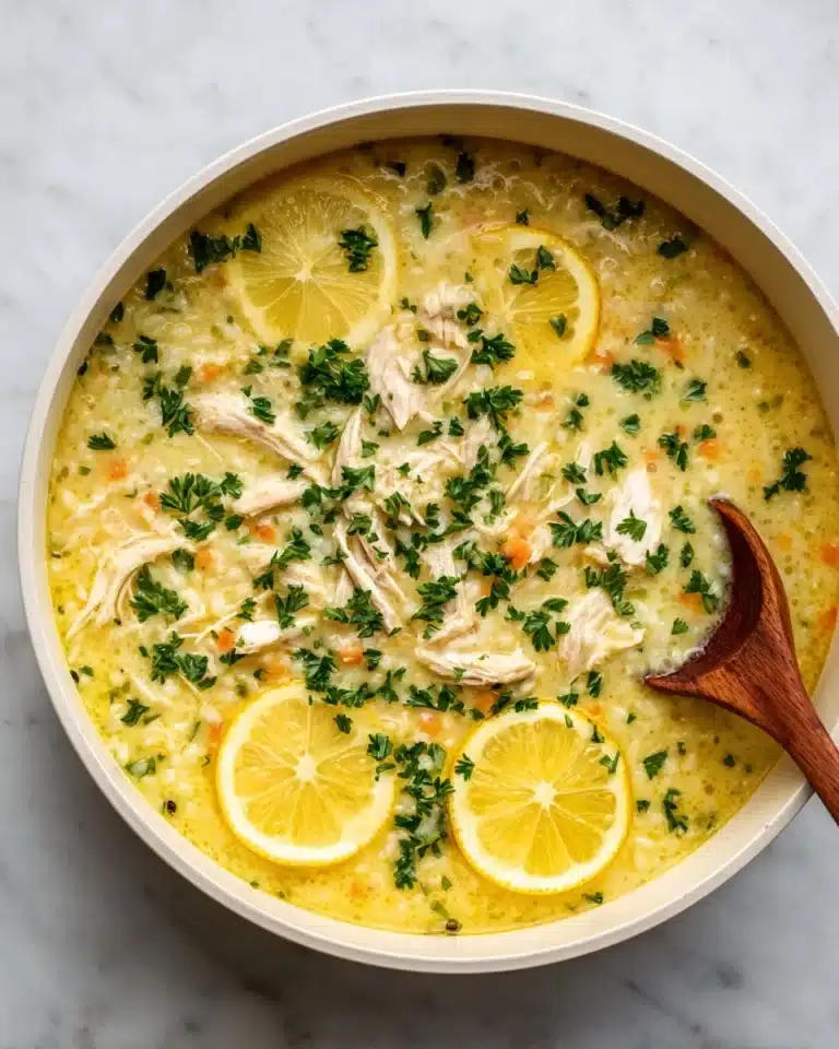 Greek Lemon Chicken Soup Avgolemono Recipe