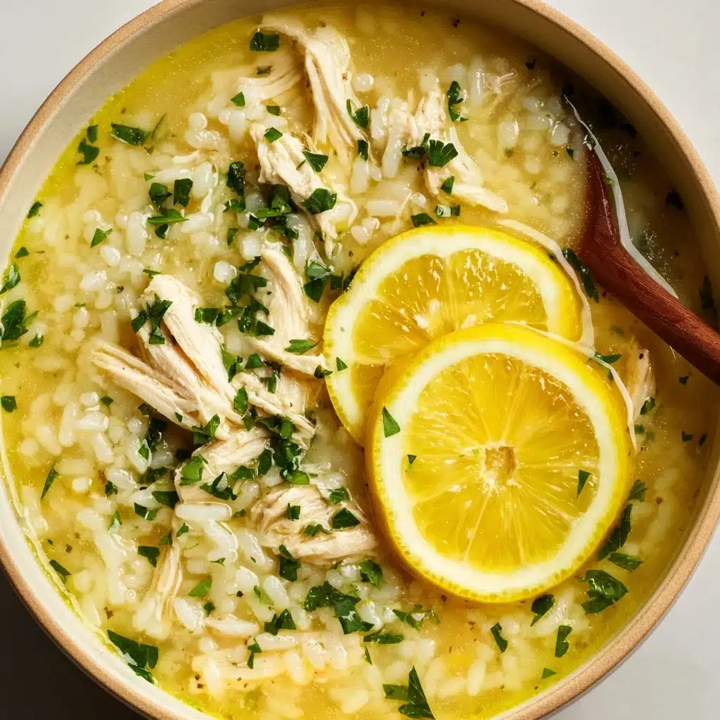 Greek Lemon Chicken Soup Avgolemono Recipe - Recipe Image