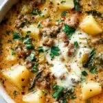 Cheesy Beef and Potato Soup Recipe