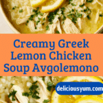 Greek Lemon Chicken Soup Avgolemono Recipe