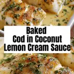 Baked Cod in Coconut Lemon Cream Sauce Recipe