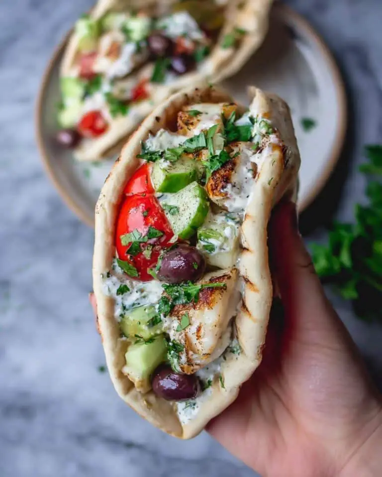 Gyro-Style Grilled Cod with Lemon Basil Sauce Recipe