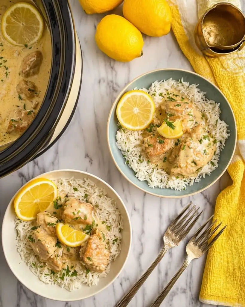 Slow Cooker Creamy Lemon Chicken Recipe