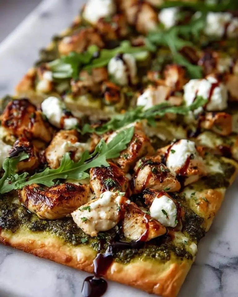 Chicken Pesto Flatbread Pizza Recipe