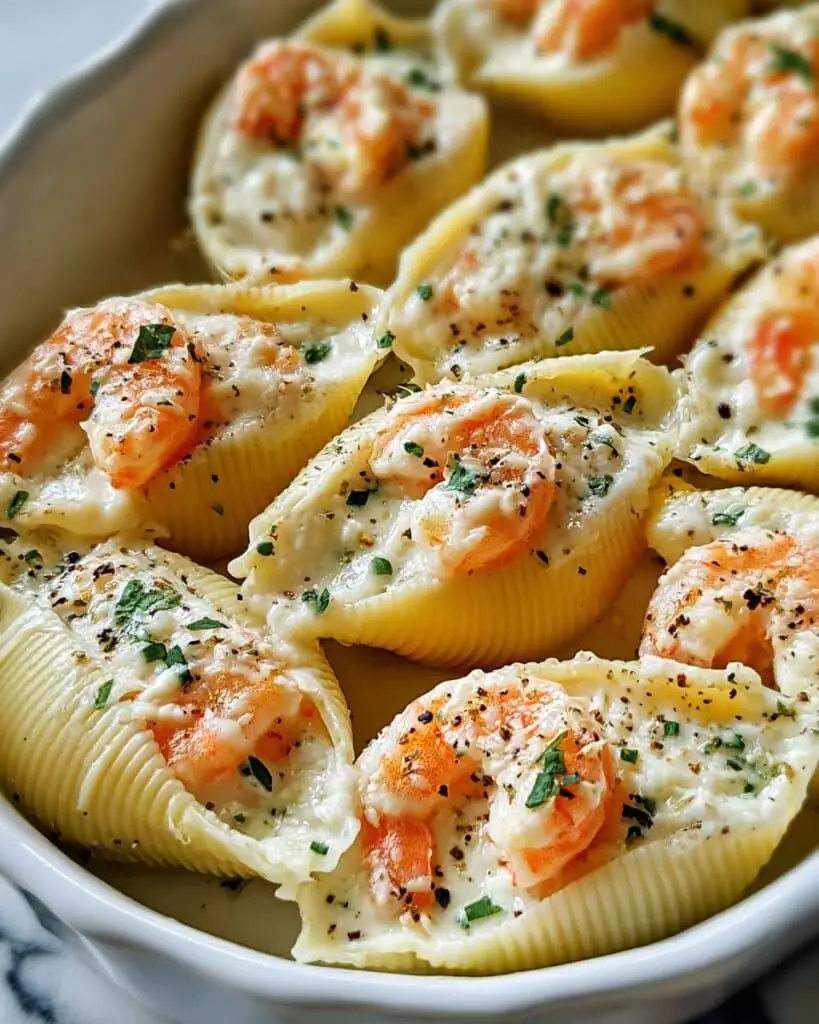 Creamy Seafood Stuffed Shells Recipe