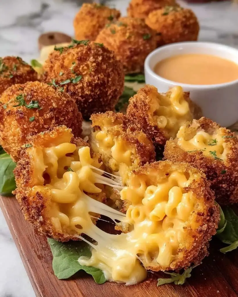 Fried Mac and Cheese Bites with Marinara Dipping Sauce Recipe
