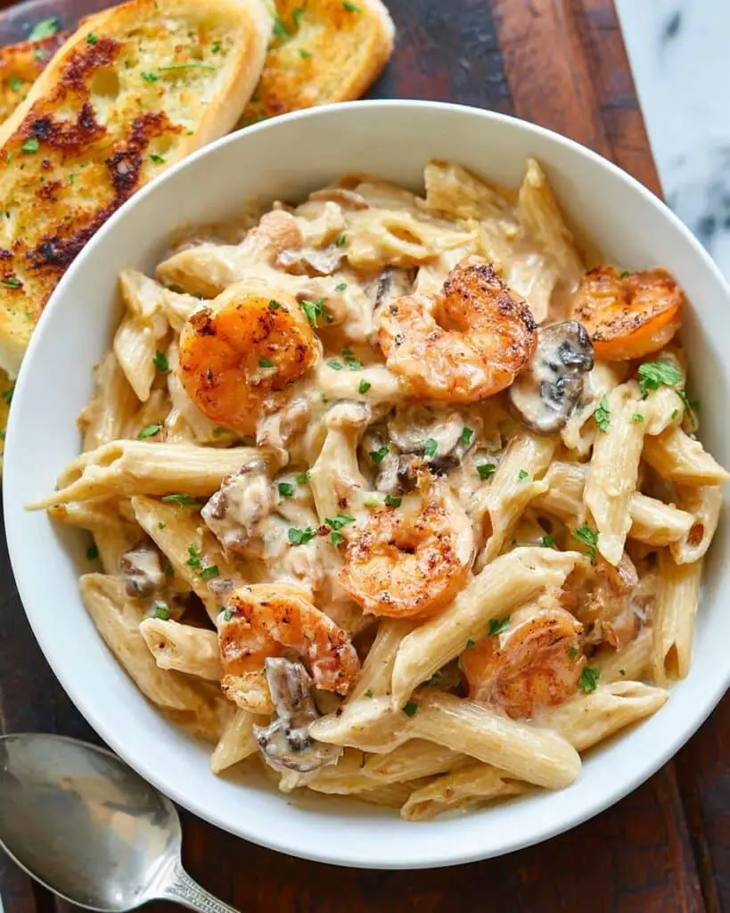 Creamy Garlic Shrimp Pasta Recipe
