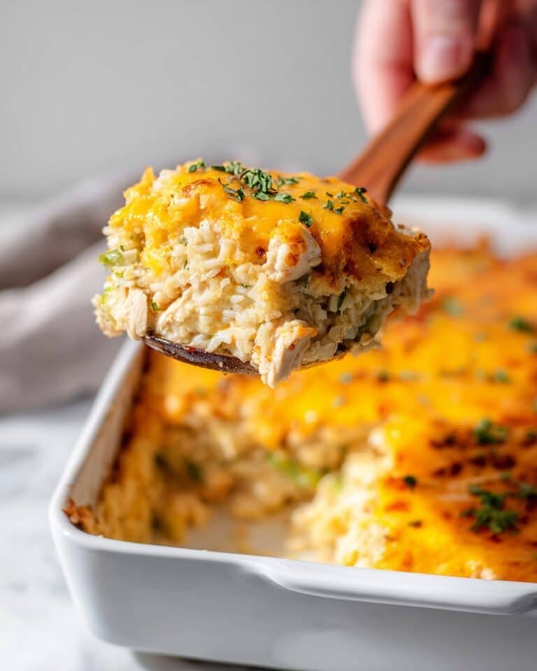 Cheesy Broccoli Chicken and Rice Casserole Recipe