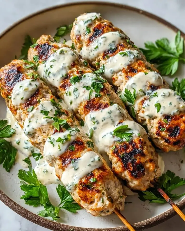 Chicken Kofta with Garlic Yogurt Sauce Recipe