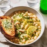 Brothy White Beans with Parmesan & Lemon Recipe
