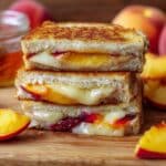 Honey Peach White Cheddar Grilled Cheese Sandwich Recipe