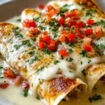 Chicken Enchiladas with Sour Cream White Sauce Recipe