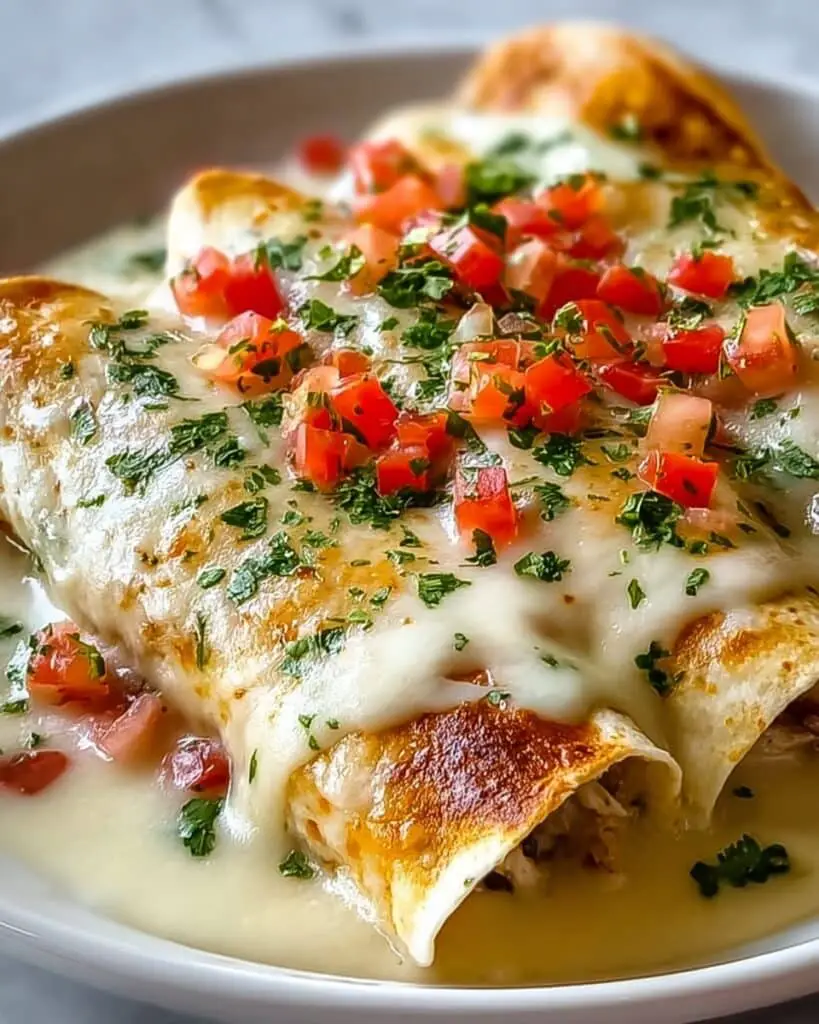 Chicken Enchiladas with Sour Cream White Sauce Recipe
