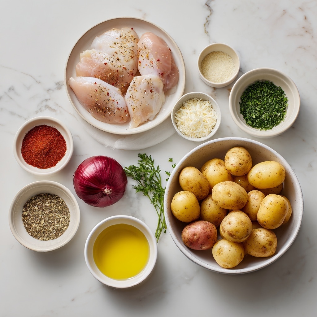 Garlic Parmesan Chicken and Potatoes (One-Pan Dinner) Recipe - Recipe Image