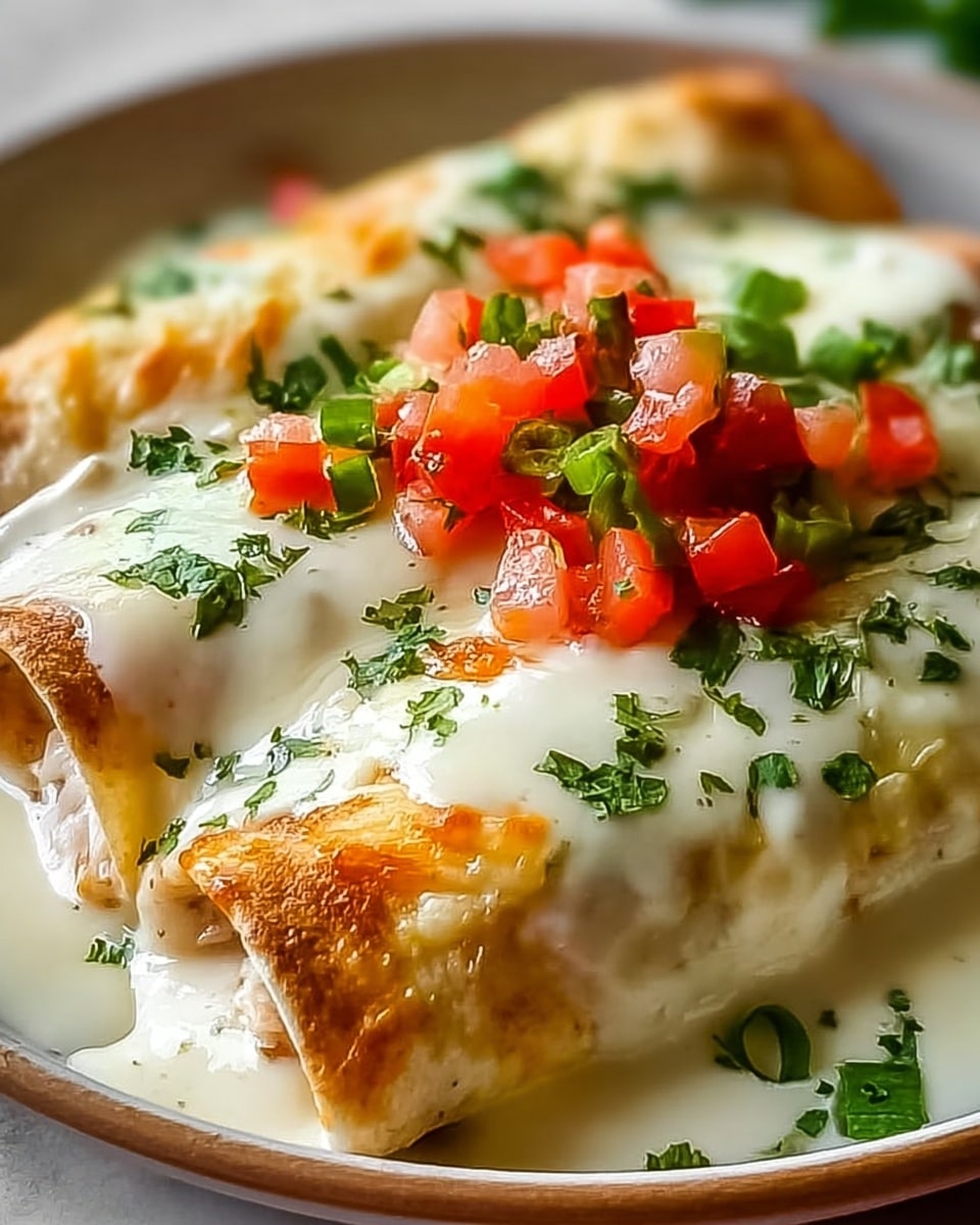 Chicken Enchiladas with Sour Cream White Sauce Recipe - Recipe Image