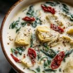 Lemony Tuscan Artichoke Soup Recipe