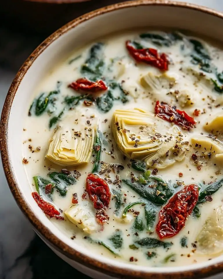 Lemony Tuscan Artichoke Soup Recipe