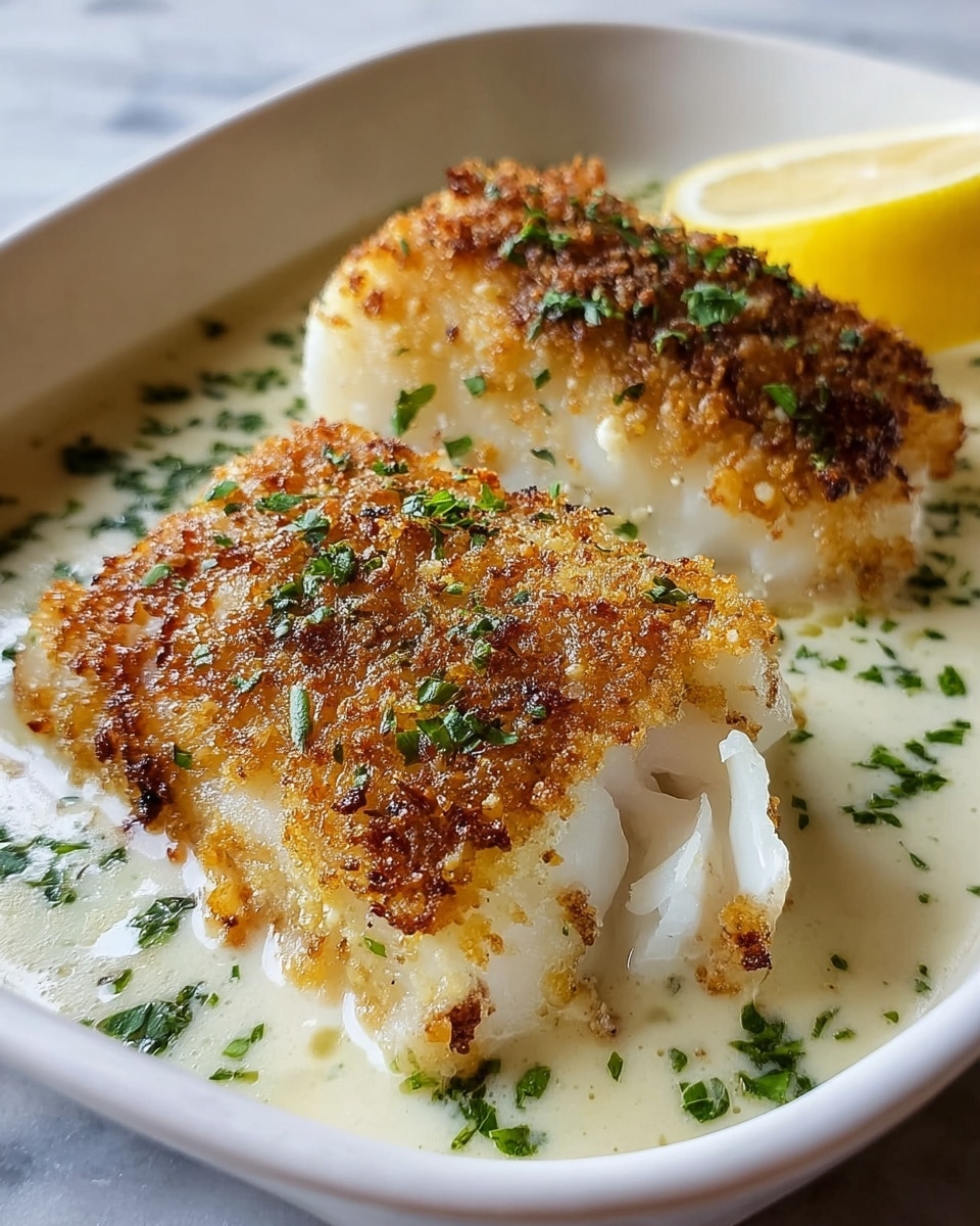 Quick Baked Cod with Mayonnaise and Parmesan Recipe - Recipe Image