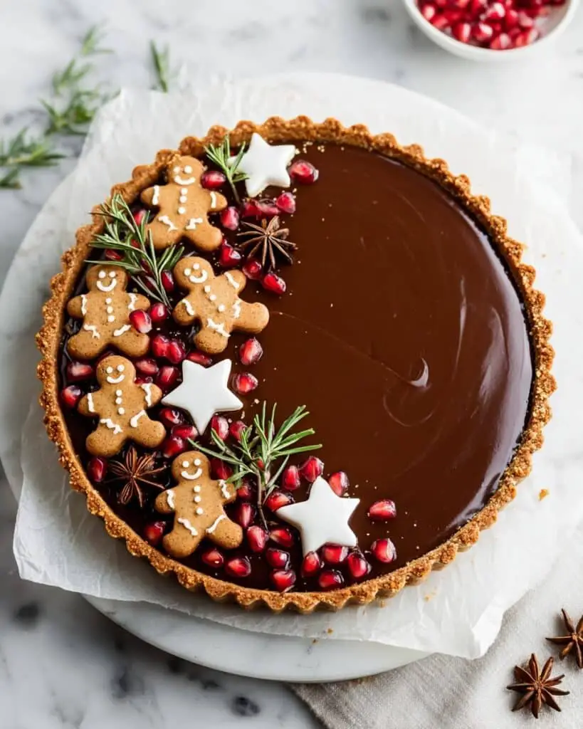 Vegan Gingerbread Chocolate Tart Recipe