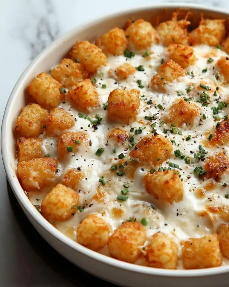 Chicken Alfredo Tater Tot Casserole Recipe