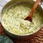 Italian Zucchini Herb Pasta with Cream and Romano Cheese Recipe