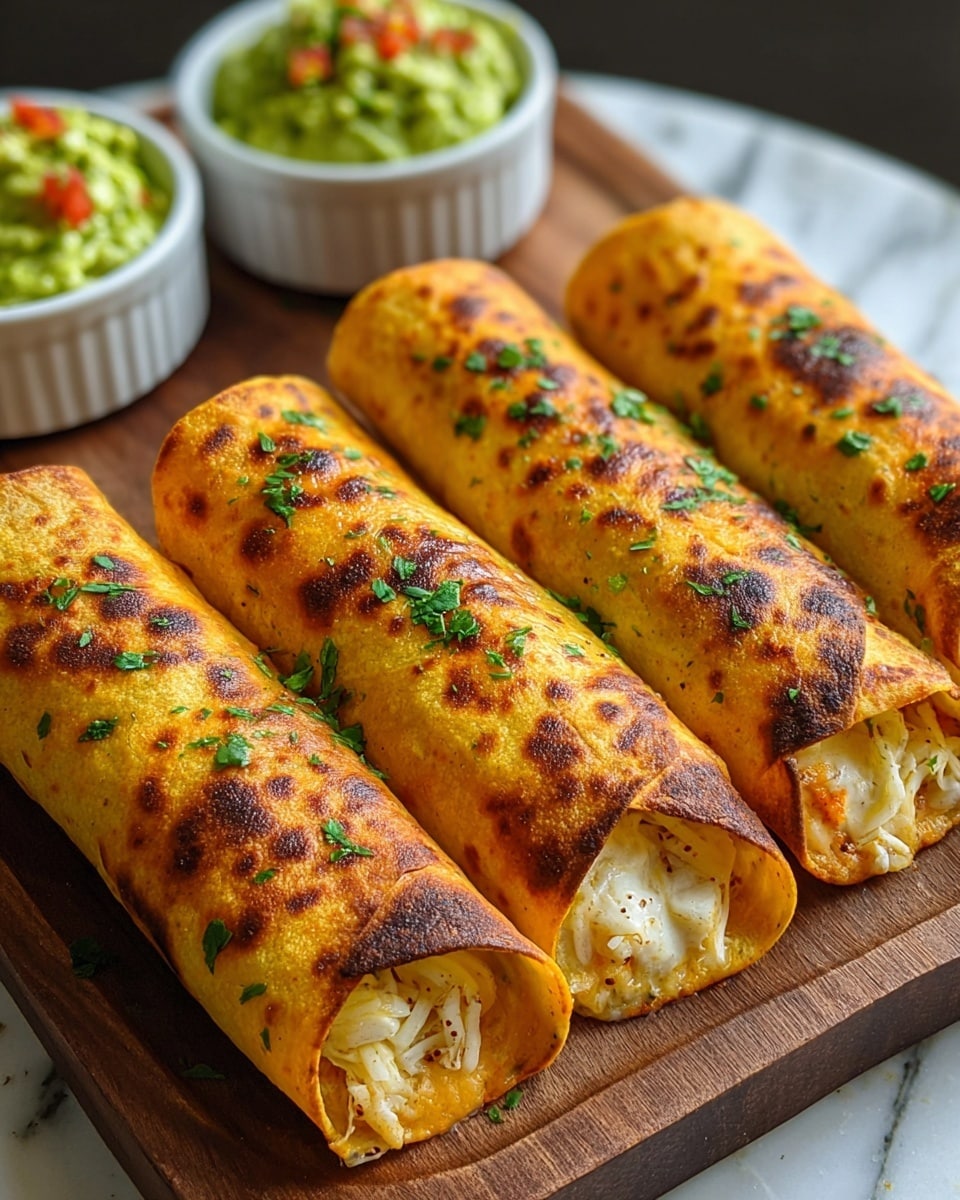 Crunchy Oven-Baked Chicken Taquitos Recipe - Recipe Image