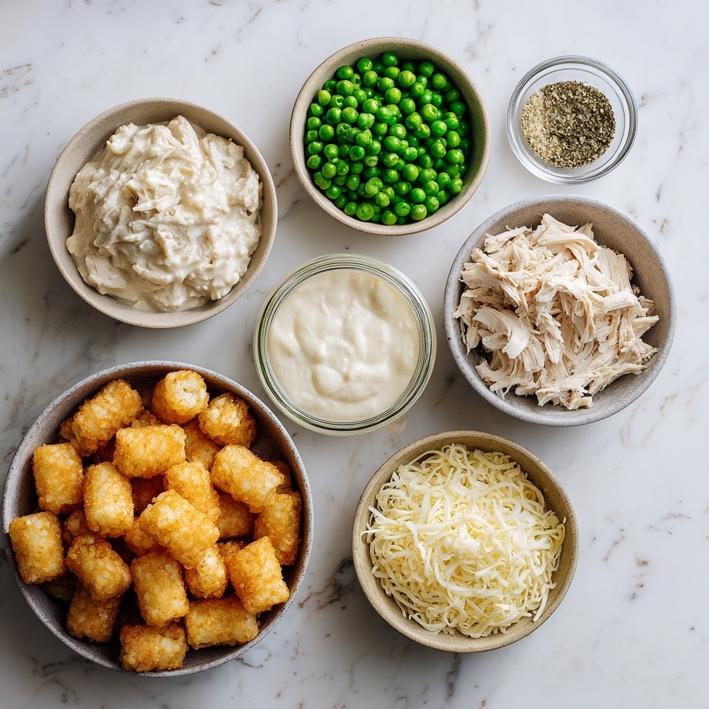 Chicken Alfredo Tater Tot Casserole Recipe - Recipe Image