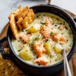 Creamy Salmon Chowder Soup with Potatoes and Dill Recipe