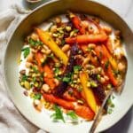 Roasted Carrot and White Bean Salad with Apricot-Harissa Recipe