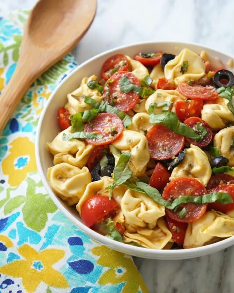 Roasted Red Pepper and Parmesan Tortellini Salad Recipe