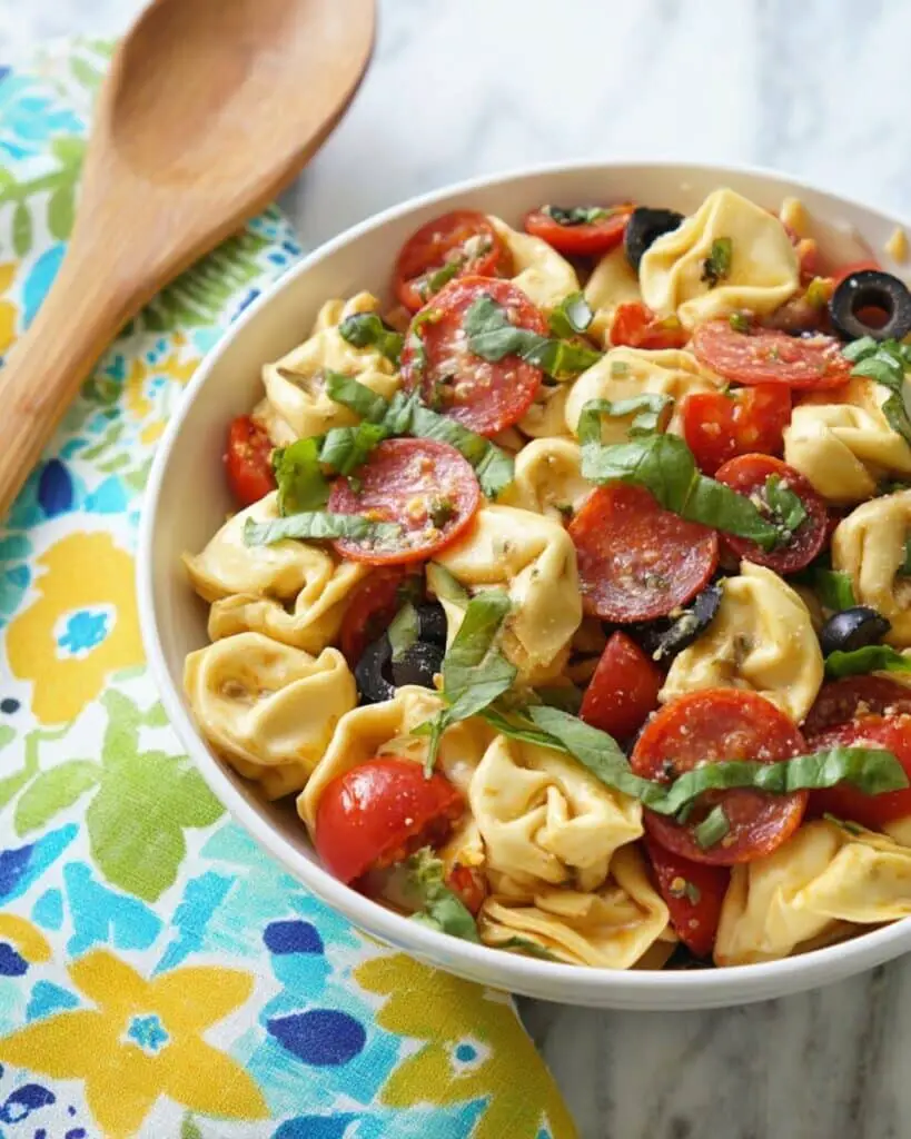 Roasted Red Pepper and Parmesan Tortellini Salad Recipe